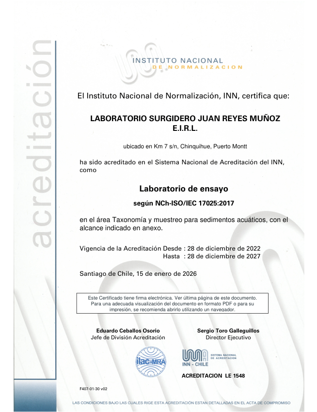 Certificado de Taxonomía